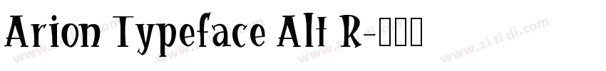 Arion Typeface Alt R字体转换
